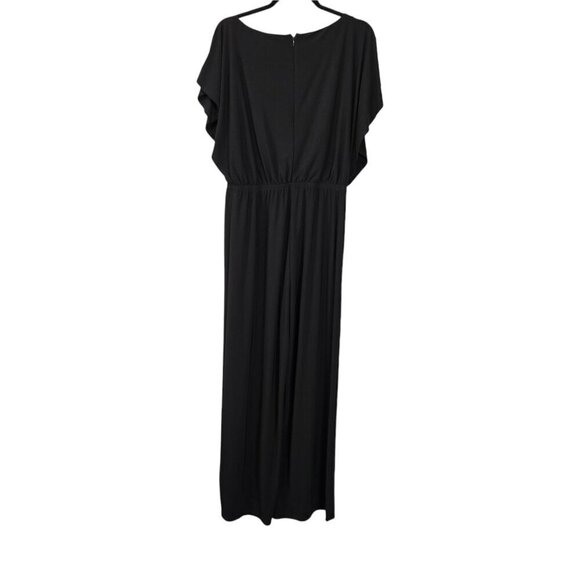 Emma & Michele Solid Blouson Wide Leg Black Jumpsuit - Picture 7 of 9